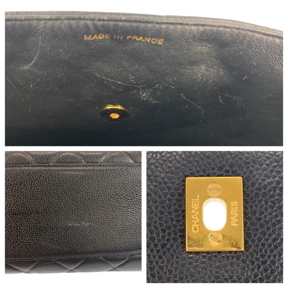 CHANEL Chanel Matelasse Top Handle Coco Mark Turnlock Black Gold Hardware Cav... - Picture 5 of 10